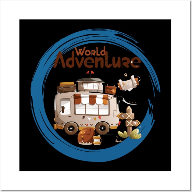 World Adventure Wall Art by piksimp